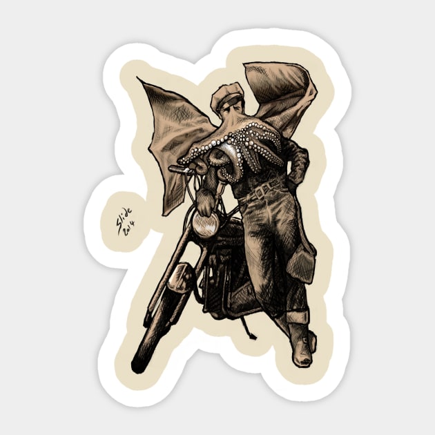 Cthulon Brando Sticker by SlideRulesYou